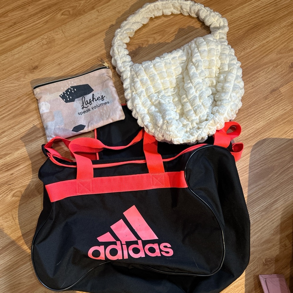 Adidas Black and Pink Women's Bag Set